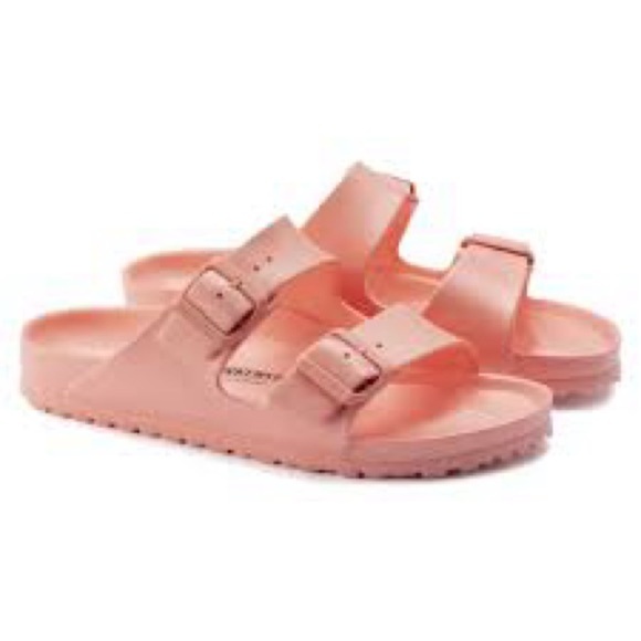 Birkenstock - Arizona Eva 2 Buckle Lightweight Coral Peach Slip On Sandal SZ 8 - Picture 1 of 15